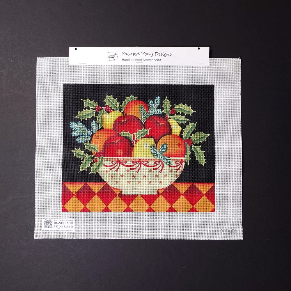 Fruit Bowl Hand painted Needlepoint Design - Picture 5 of 5